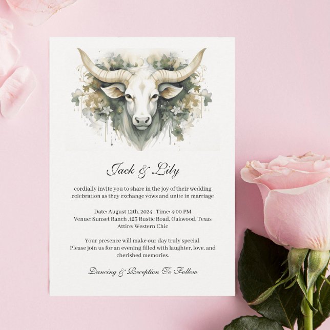 Rustic Western Wedding Invitation (Creator Uploaded)