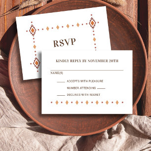 Rustic Western Wedding RSVP Card