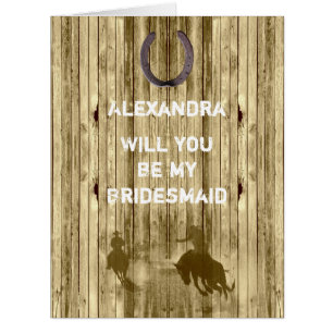Rustic western wild west will you be my bridesmaid