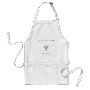 Rustic Wheat Bakery Name Baked With Love Standard Apron