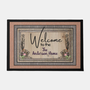 Rustic Whimsy Country Personalised Door Mat