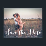 Rustic Whimsy Photo Save the Date Postcard<br><div class="desc">Save the date card featuring whimsical yet rustic typography. Other colours are available.</div>