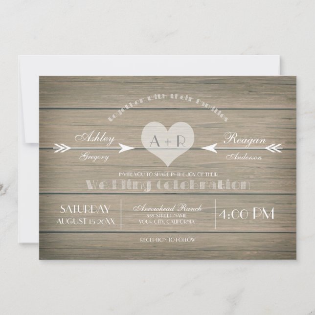 Rustic Whimsy Wedding Invitation (Front)