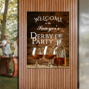 Rustic Whiskey Derby Party Welcome Poster