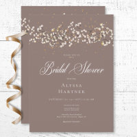 Rustic White Baby's Breath Brown Bridal Shower