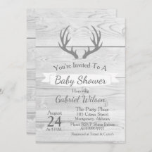 Rustic White Barn Grey Wood Antlers