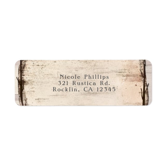 Rustic White Birch Floral & Hummingbird Invitation (Front)