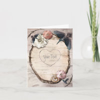 Rustic White Birch Floral & Hummingbird Thank You