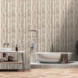 Rustic White Birch Wood Wallpaper