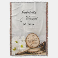 Rustic White Daisies Woodland Wedding Keepsake