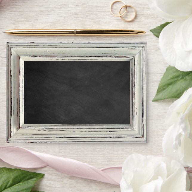 Rustic White Frame & Chalkboard Wedding Collection Envelope (Wedding)