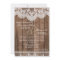 Rustic White Lace and Wood Wedding Invitation