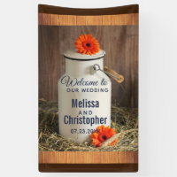 Rustic White Milk Jug with Flowers Wedding Welcome