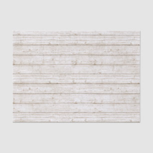 Rustic White Painted Wood Boards Woodland Wedding Tissue Paper