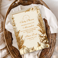 Rustic White Pumpkin Baby Shower
