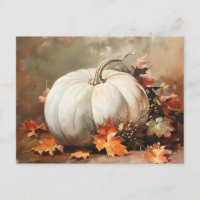 Rustic White Pumpkin Painting