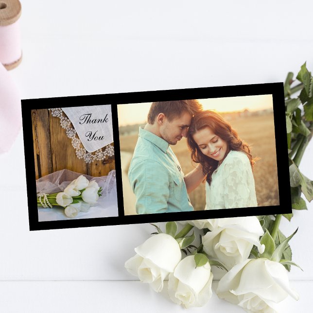 Rustic White Tulips Country Barn Wedding Thank You (Creator Uploaded)