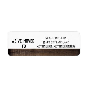 Rustic White We’ve Moved New Home Address