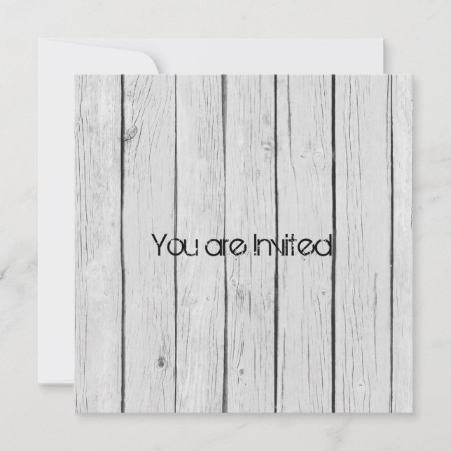 Rustic White Wood Baby Shower Invitation (Front)