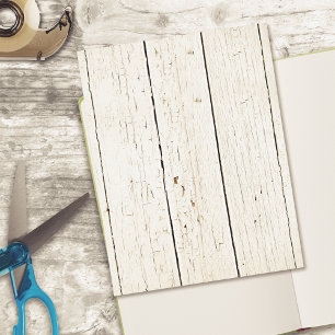 Rustic White Wood Scrapbook Cardstock