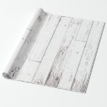 Rustic White Wood Shabby Chic Country Wedding Wrapping Paper<br><div class="desc">Wrapping Paper</div>