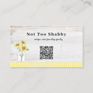 Rustic White Wood Shabby Cottage Chic Business Card