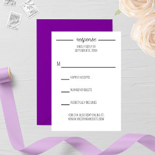 Rustic White Wood Wedding RSVP Card