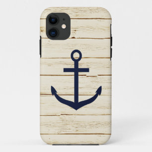 Rustic White Wood with Anchor Case-Mate iPhone Case