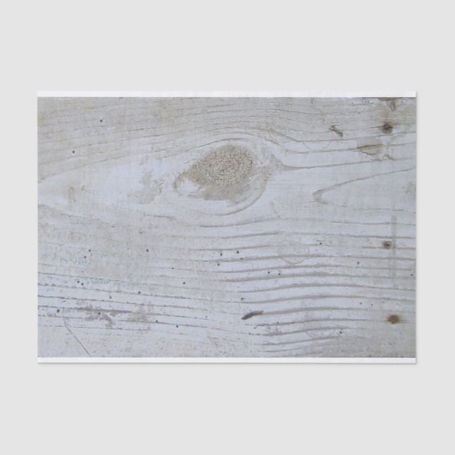 Rustic Whitewashed Board Tissue Paper (Front)