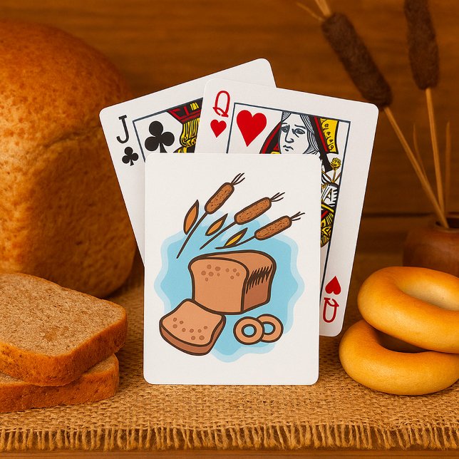 Rustic Whole Grain Bread Farmhouse Food Playing Cards (Creator Uploaded)