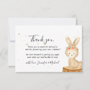 Rustic wild animal bunny rabbit cute Thank You