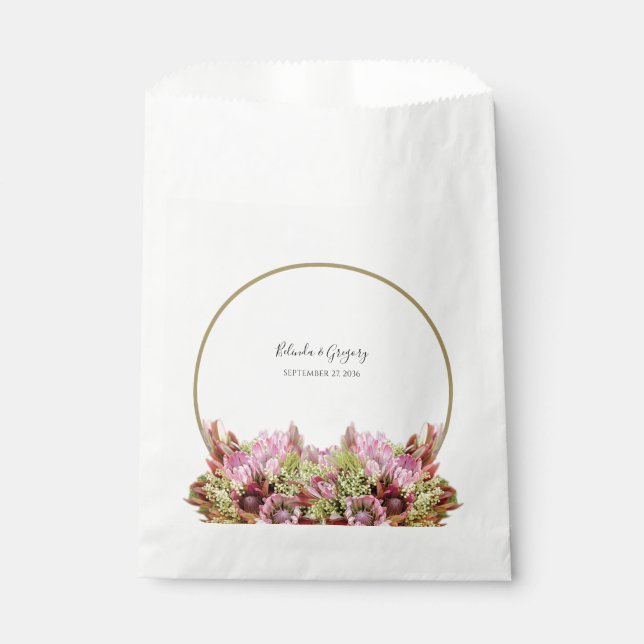 Rustic Wild Flower Bouquet Wedding Favour Bags (Front)