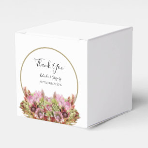 Rustic Wild Flower Bouquet Wedding Favour Box