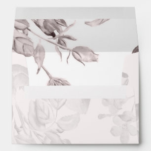 Rustic Wild Flowers Wedding Envelope