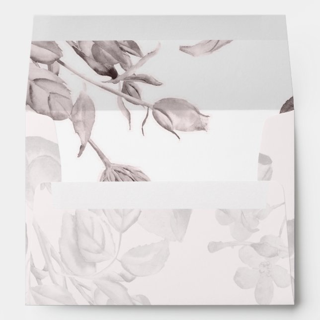 Rustic Wild Flowers Wedding Envelope (Back (Bottom))