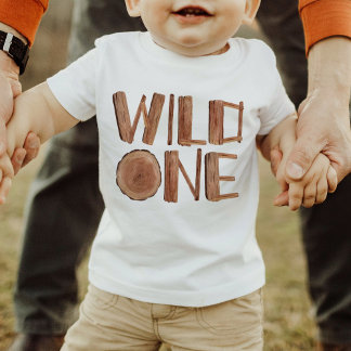 Rustic Wild One 1st Birthday Baby T-Shirt