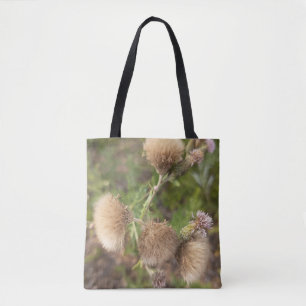 Rustic Wild Thistle Botanical Nature Tote Bag