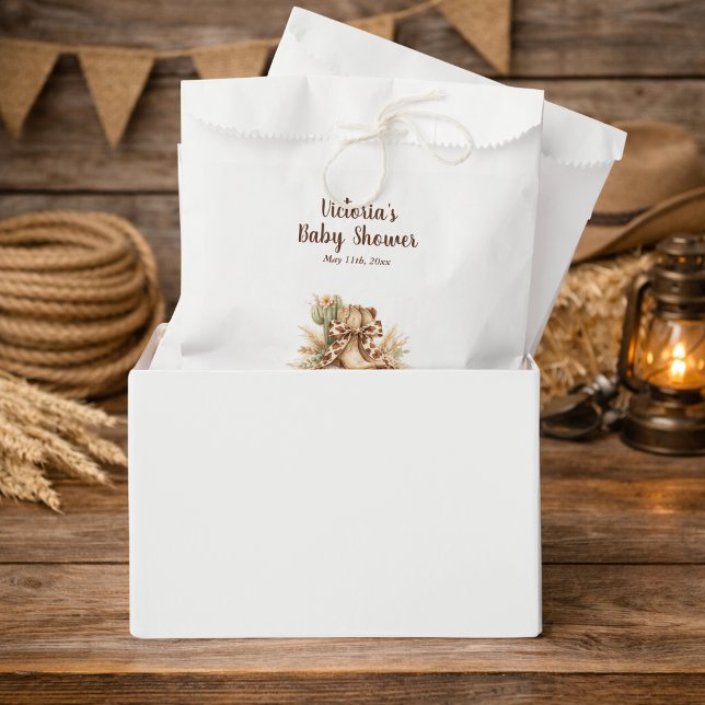 Rustic Wild West Cowboy Boot Baby Shower Thank You Favour Bags (Creator Uploaded)