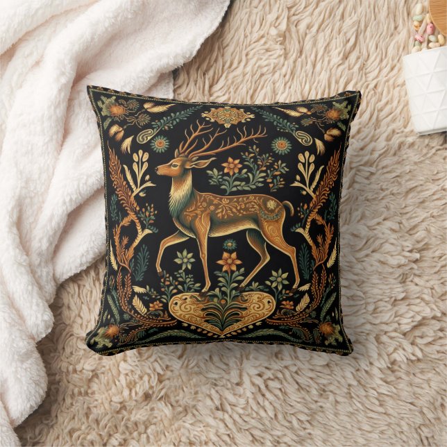 Rustic Wilderness Deer Cushion (Blanket)