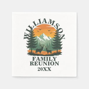 Rustic Wilderness Family Reunion Napkin