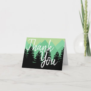 Rustic Wilderness Forest & Mountains Thank You Invitation