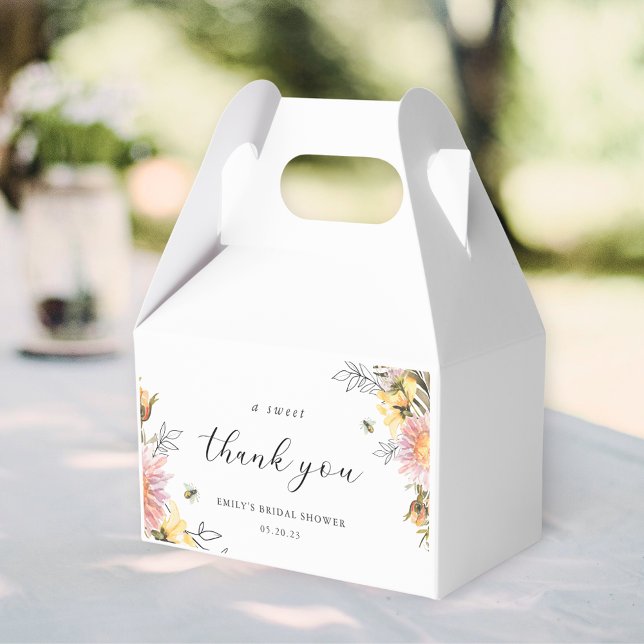 Rustic Wildflower a Sweet Thank You Bridal Shower Favour Box (Creator Uploaded)