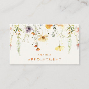 Rustic Wildflower Appointment Card
