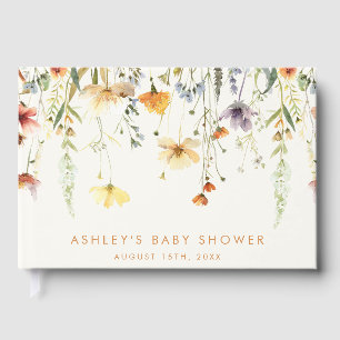 Rustic Wildflower Baby Shower Guest Book