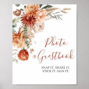 Rustic Wildflower Baby Shower Photo Guestbook