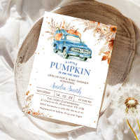 Rustic Wildflower Blue Pumpkin Truck Baby Shower