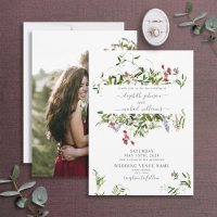 Rustic Wildflower Botanical Floral Photo Wedding I