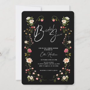 Rustic Wildflower Bridal Bash Invitation