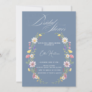 Rustic Wildflower Bridal Bash Invitation