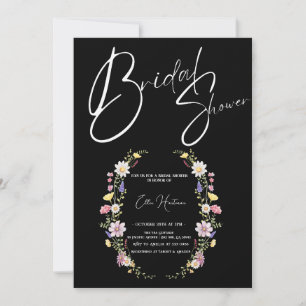 Rustic Wildflower Bridal Bash Invitation
